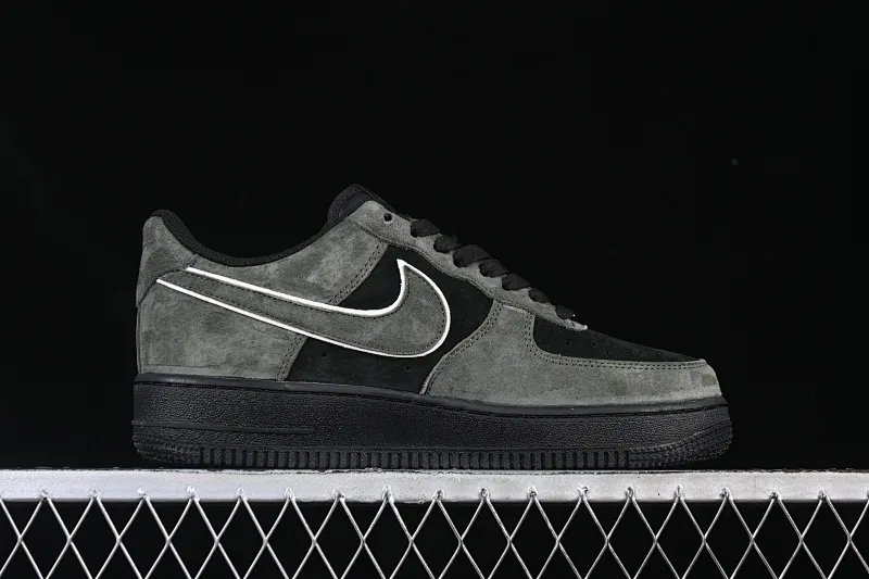 All Categories Nk Air Force 1 Air Force Series Nk Air Force 1 Low Air Force Low Nike Air Force 1'07 Low Army Green Black Autumn and Winter Suede Air Force One Low Casual Sneakers ZH0316-132
